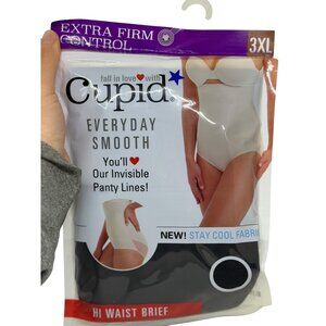 NWT Cupid Hi-Waist Brief 3XL Black Extra Firm Control Shaper Stay Cool Fabric